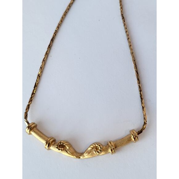 Monet Etruscan Cobra Chain Vintage 2 Rams Heads Signed 1970s - Picture 8 of 10